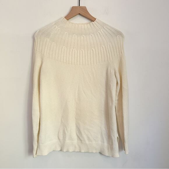 Anthropologie Welford Mock Neck Pullover Sweater Cream Size XS - Picture 2 of 7